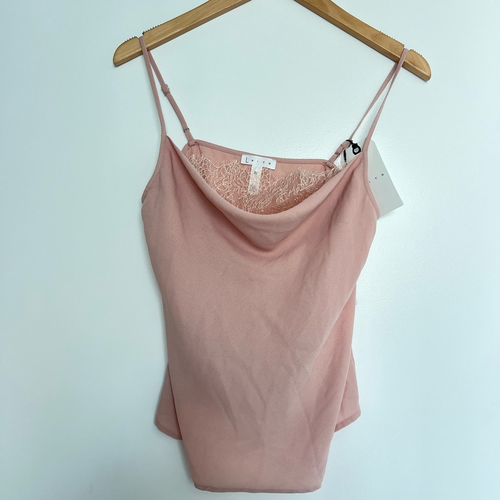 Le Lis Blush Pink Cami with Lace Detail